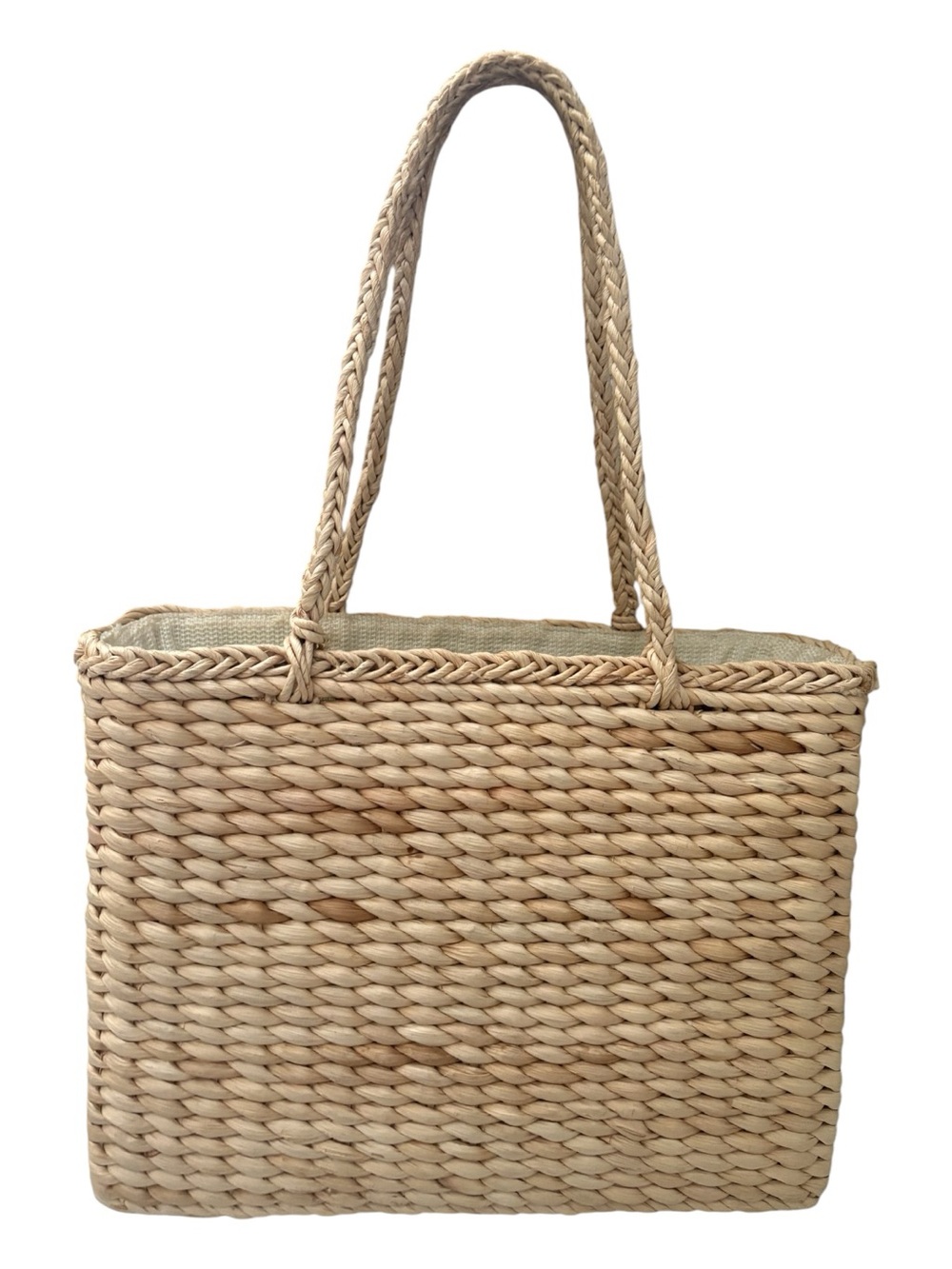 Artisan Straw Woven Tote Palm Tree Monkey Embellished Coastal Resort Handbag - Picture 2 of 8